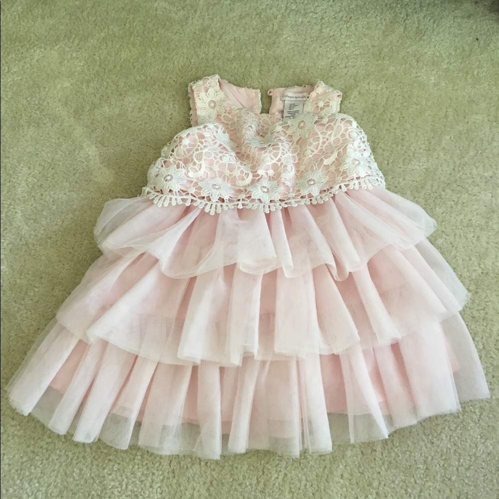 Pink Lace Tulle 2T Girls Formal Dress